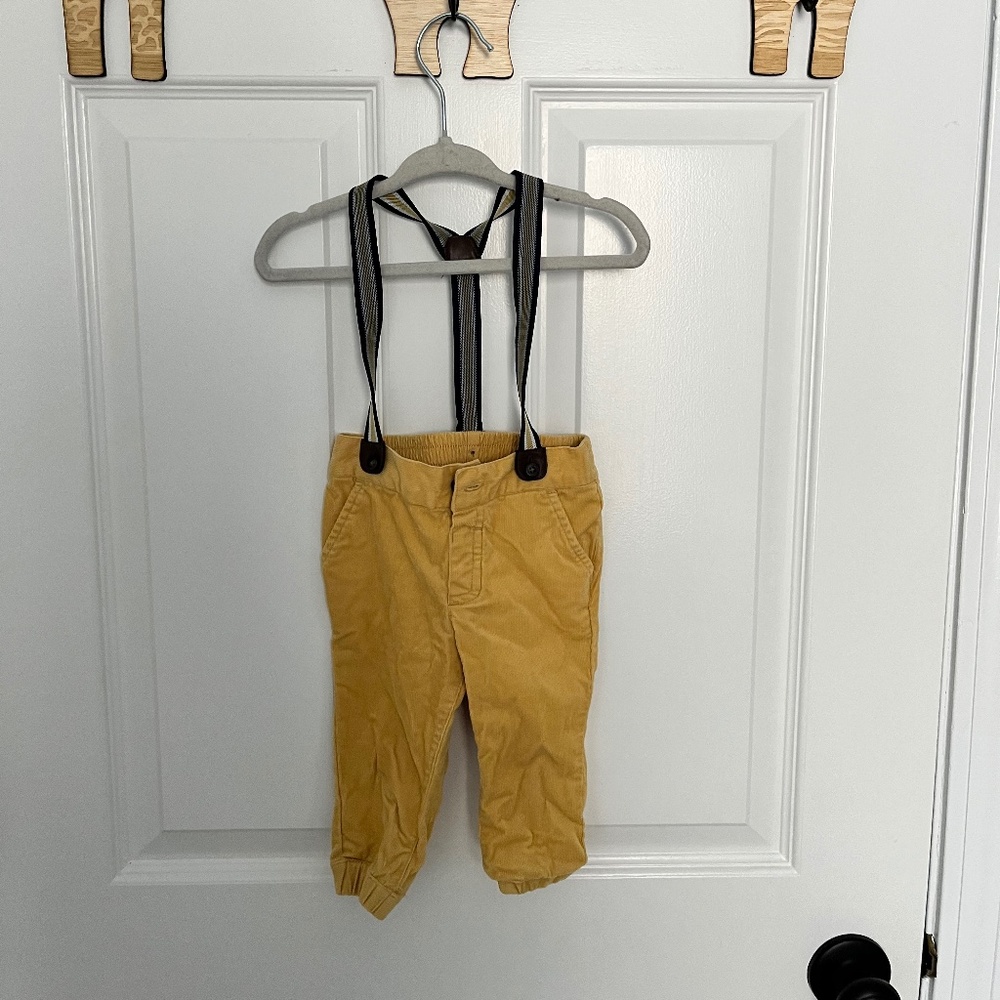 Janie and Jack Corduroy pants with suspenders